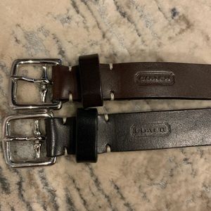 2 Coach Belts - 100% leather